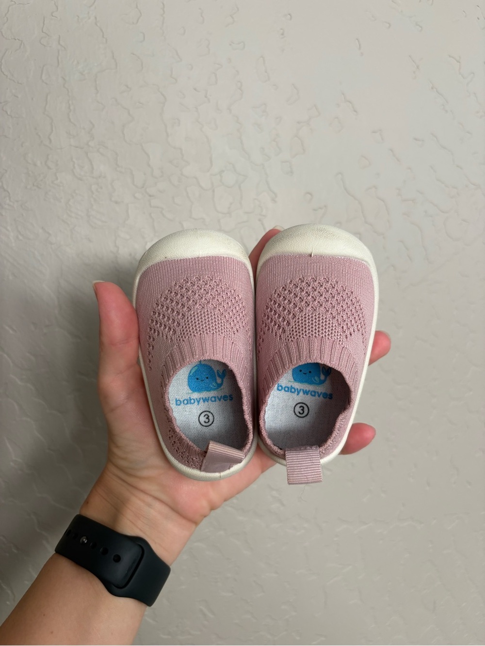 Baby waves | Pink Knit First Walker Shoes